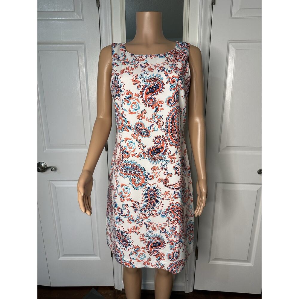 Talbots Paisley Shift Dress Size 8